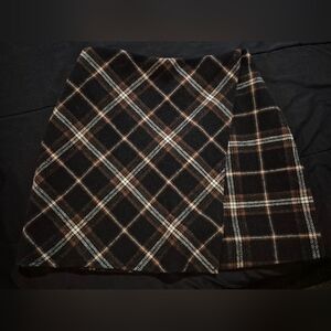 Hollister Dark Plaid Pencil Skirt